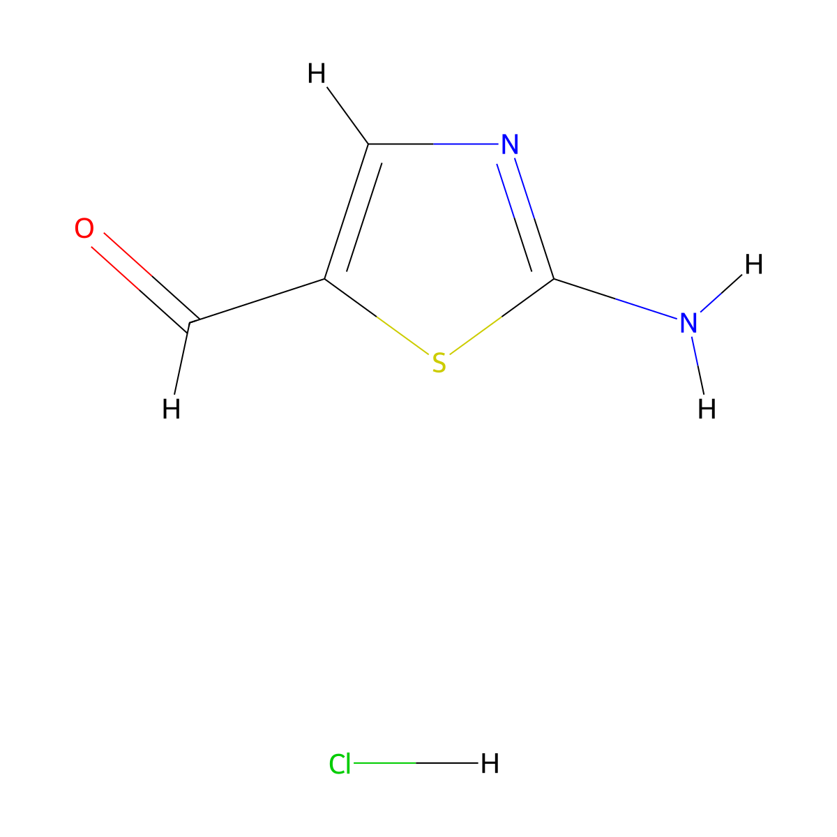 2-Aminothiazole-5-carbaldehyde hydrochloride molecular structure, CAS 920313-27-5