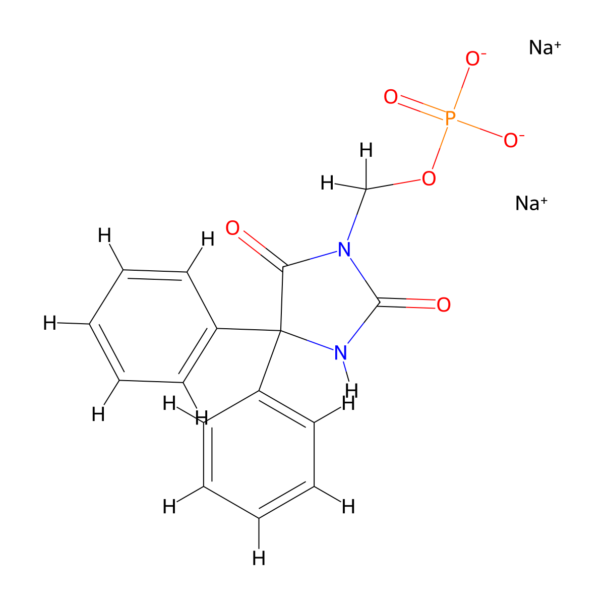 Fosphenytoin Sodium molecular structure, CAS 92134-98-0