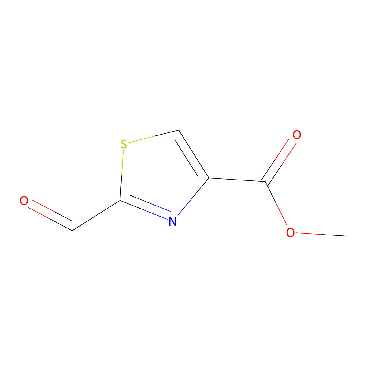 Methyl 2-formyl-1,3-thiazole-4-carboxylate molecular structure, CAS 921927-88-0