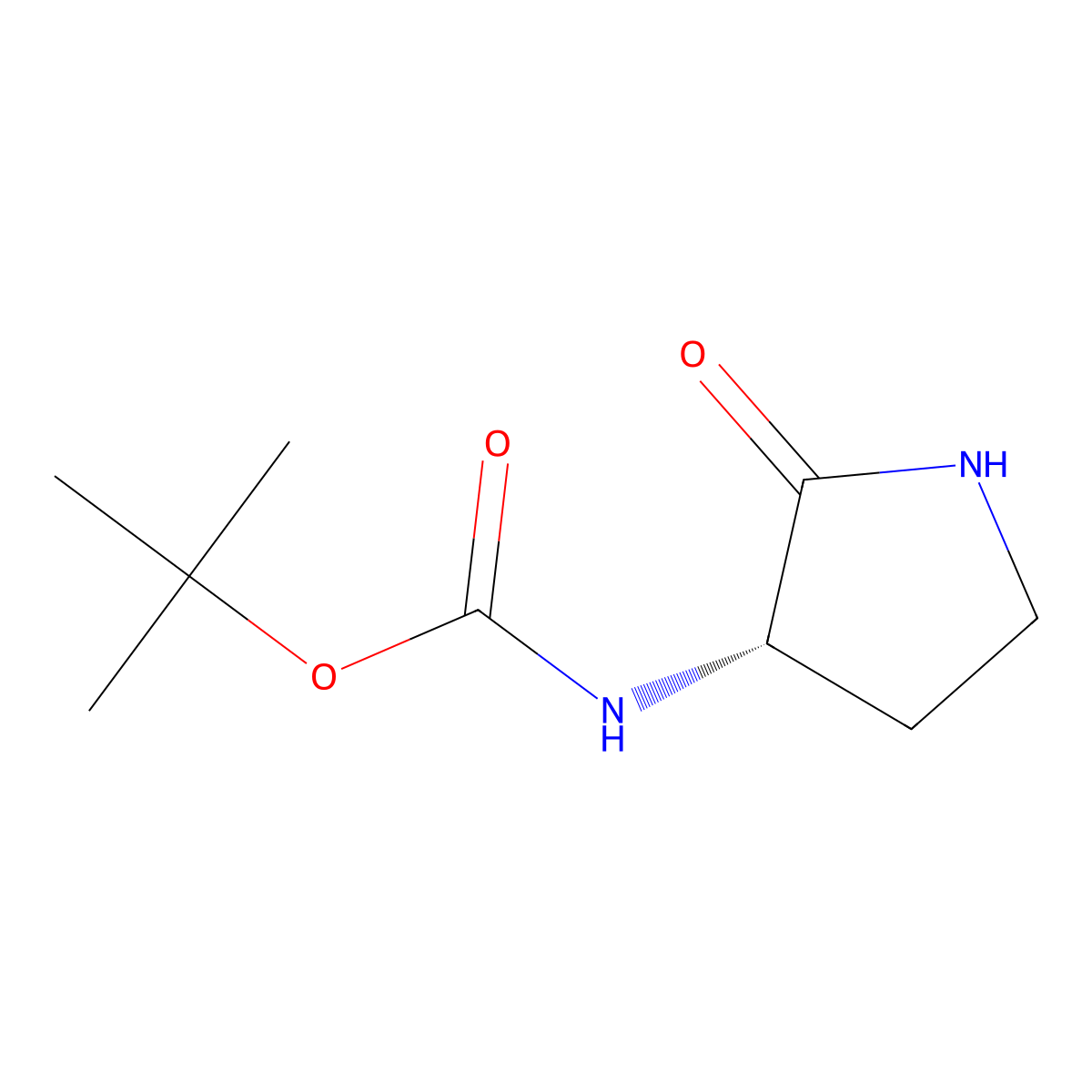 (S)-tert-Butyl (2-oxopyrrolidin-3-yl)carbamate molecular structure, CAS 92235-34-2