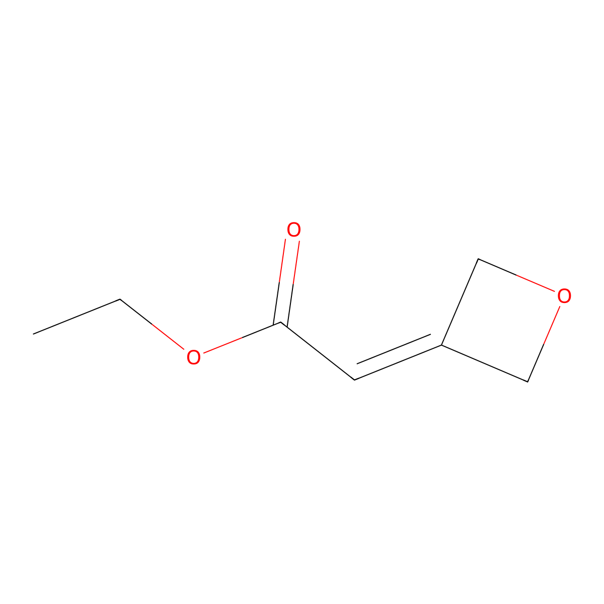Ethyl 2-(oxetan-3-ylidene)acetate molecular structure, CAS 922500-91-2