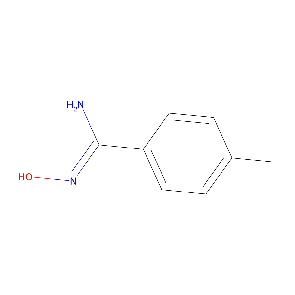 4-Methylbenzamide oxime molecular structure, CAS 923023-83-0