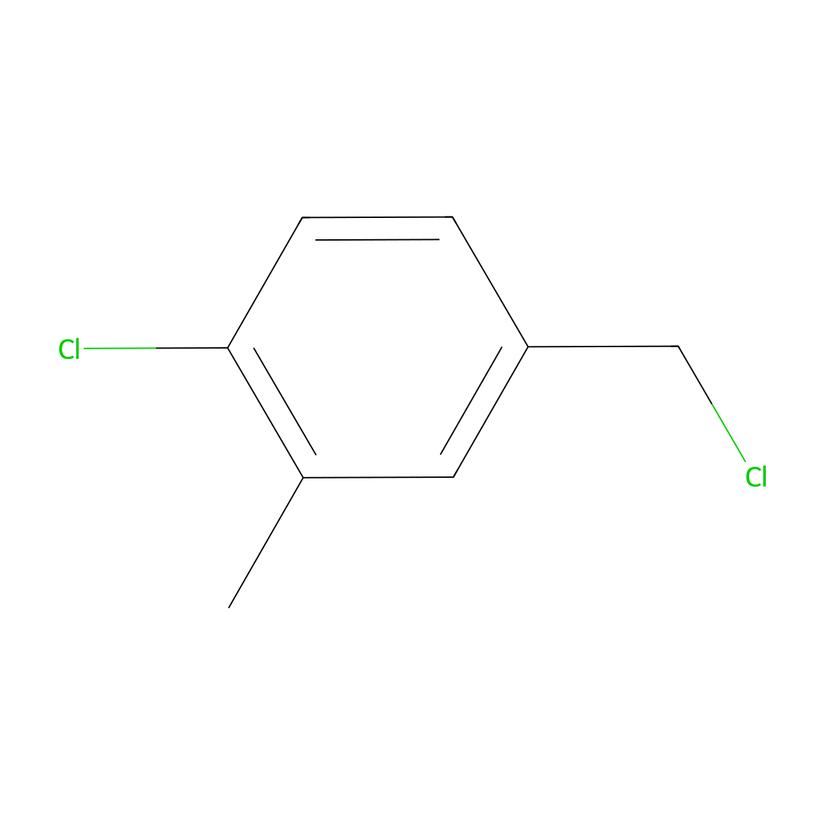 1-Chloro-4-(chloromethyl)-2-methylbenzene molecular structure, CAS 92304-76-2