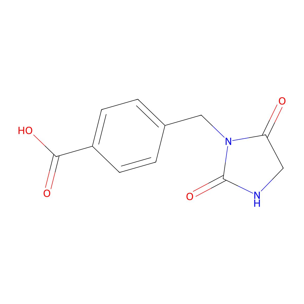 4-[(2,5-Dioxoimidazolidin-1-yl)methyl]benzoic acid molecular structure, CAS 923200-35-5