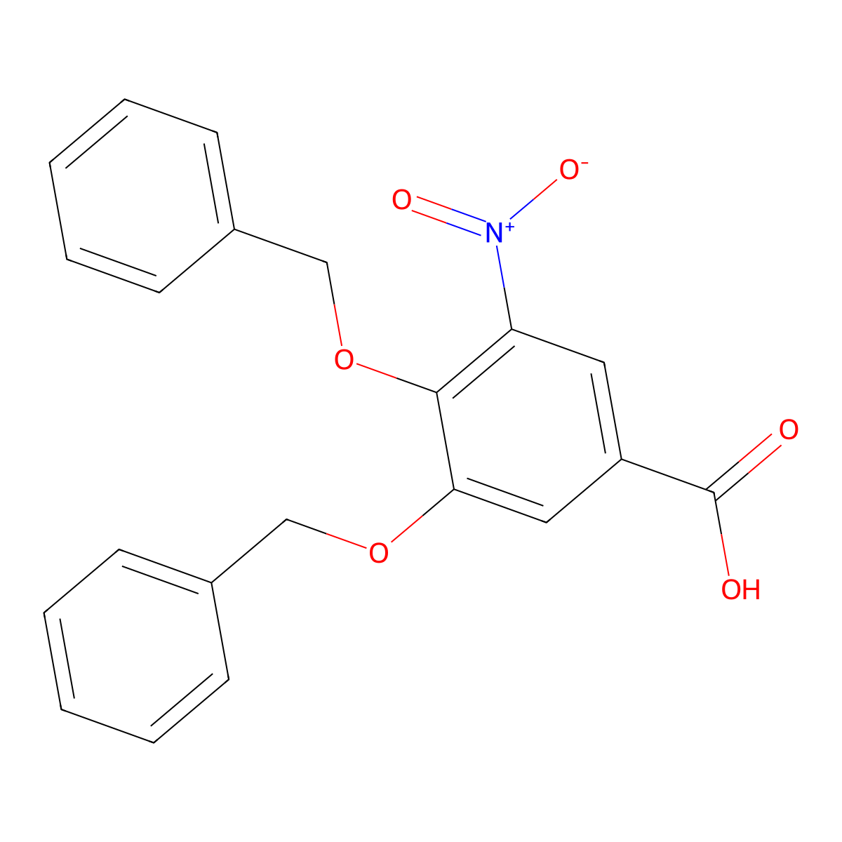 3,4-Bis(benzyloxy)-5-nitrobenzoic acid molecular structure, CAS 923288-55-5