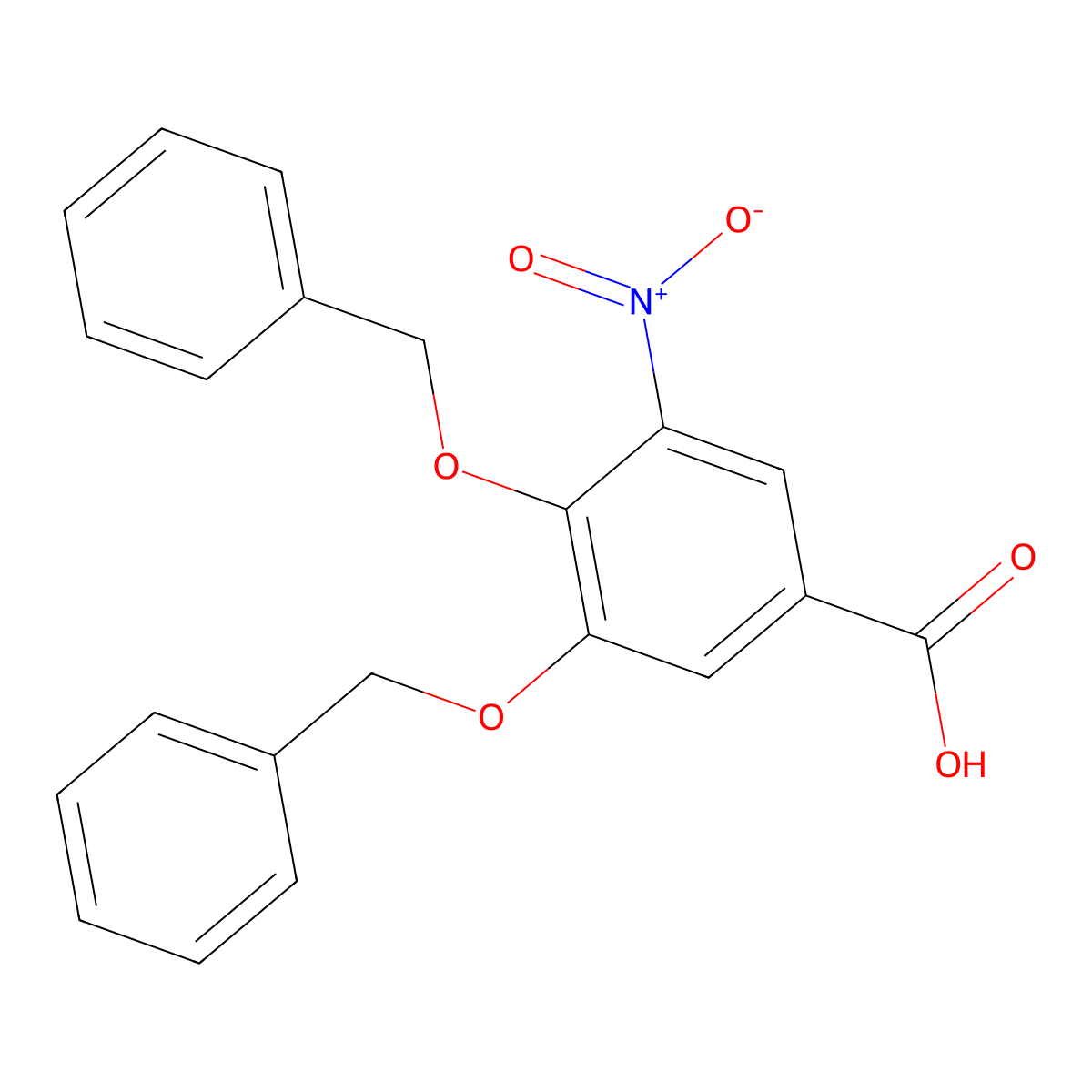 3,4-Bis(benzyloxy)-5-nitrobenzoic acid molecular structure, CAS 923288-55-5