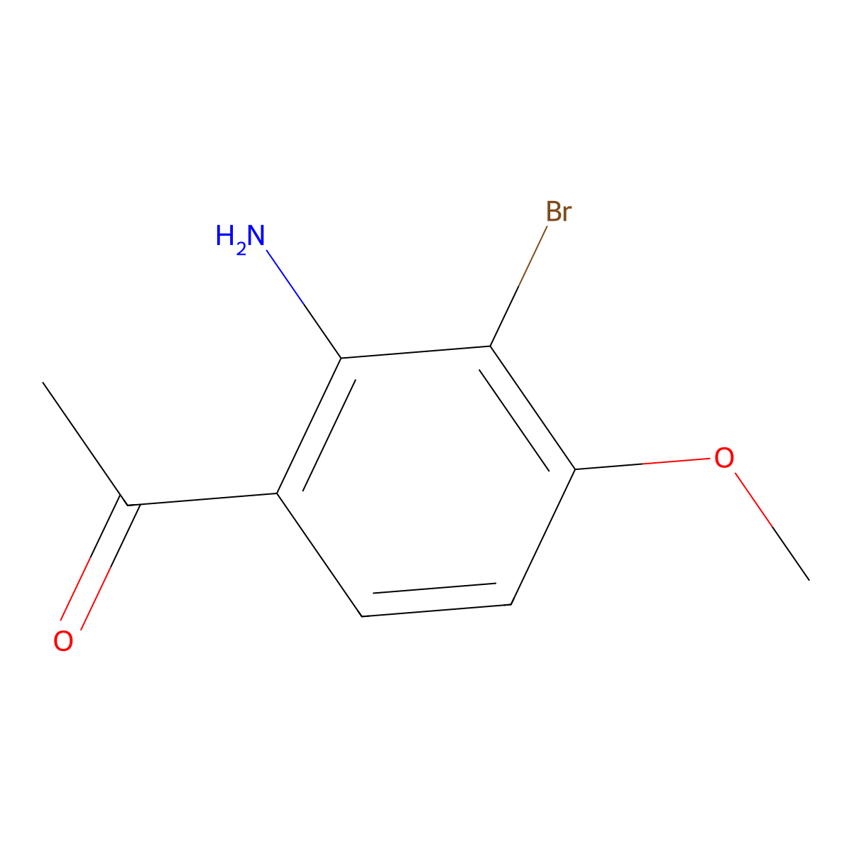 1-(2-Amino-3-bromo-4-methoxyphenyl)ethanone molecular structure, CAS 923289-30-9