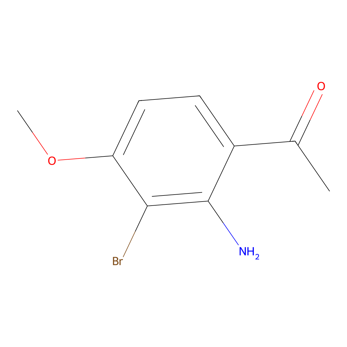 1-(2-Amino-3-bromo-4-methoxyphenyl)ethanone molecular structure, CAS 923289-30-9