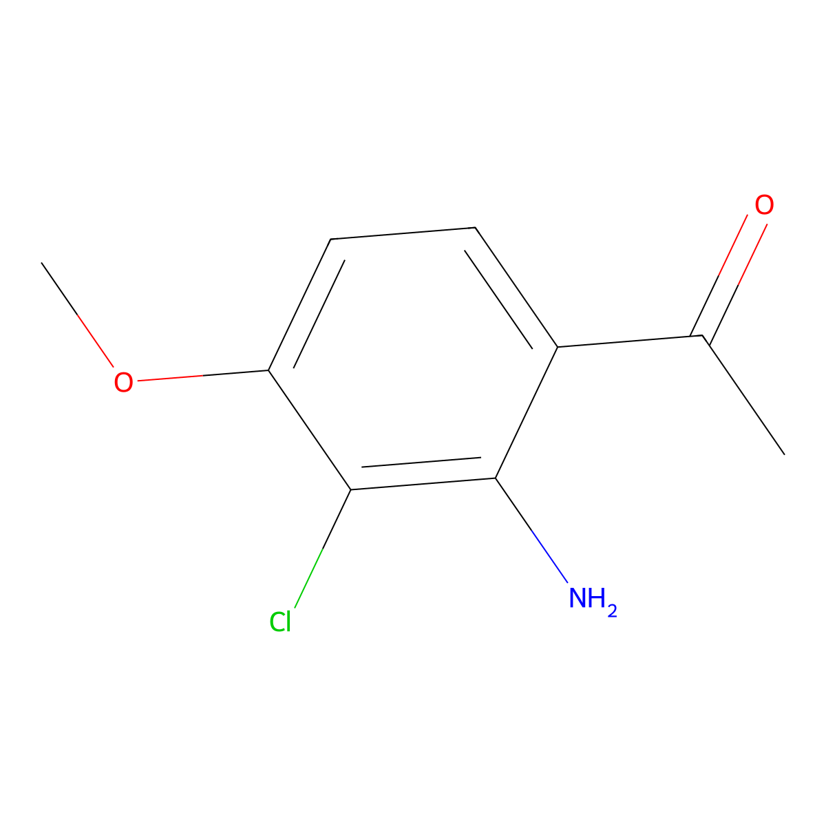 1-(2-Amino-3-chloro-4-methoxyphenyl)ethanone molecular structure, CAS 923289-36-5