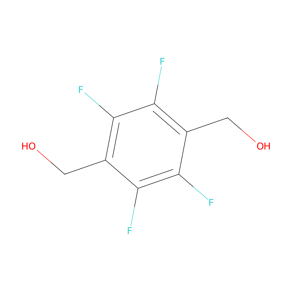 2,3,5,6-Tetrafluoro-1,4-benzenedimethanol molecular structure, CAS 92339-07-6