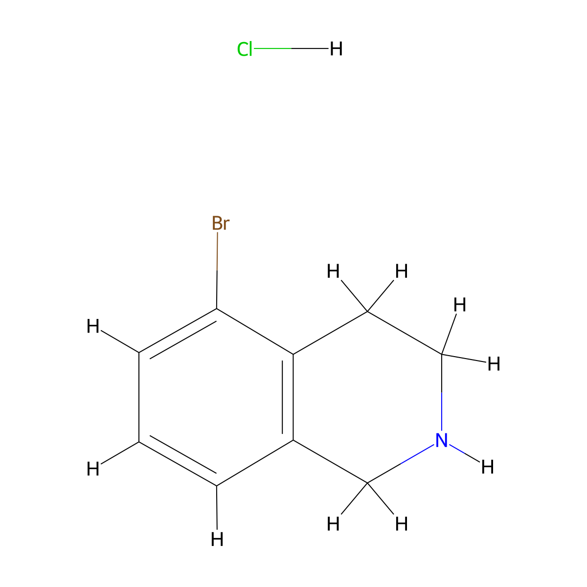 5-Bromo-1,2,3,4-tetrahydroisoquinoline hydrochloride molecular structure, CAS 923591-51-9