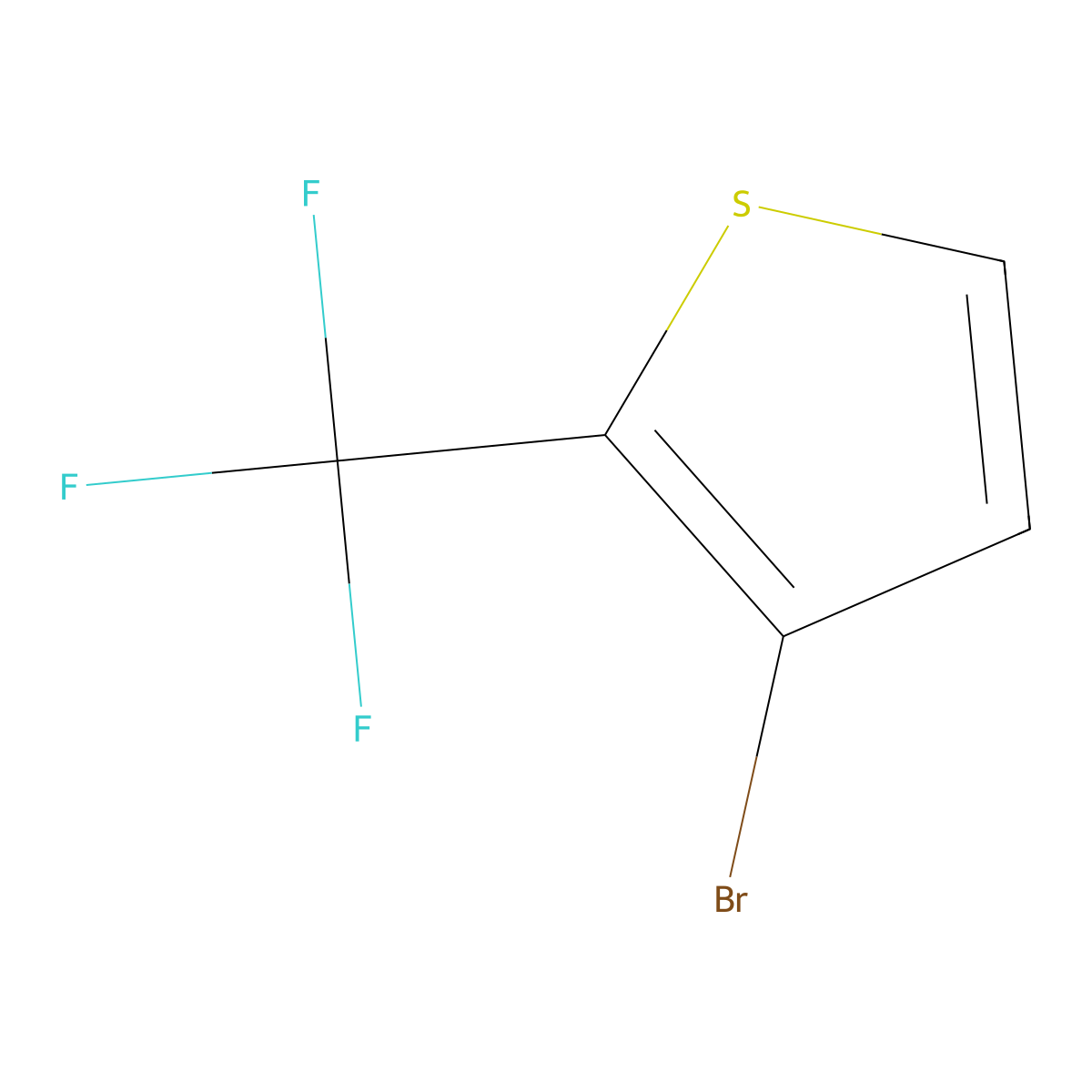 3-Bromo-2-(trifluoromethyl)thiophene molecular structure, CAS 924818-17-7