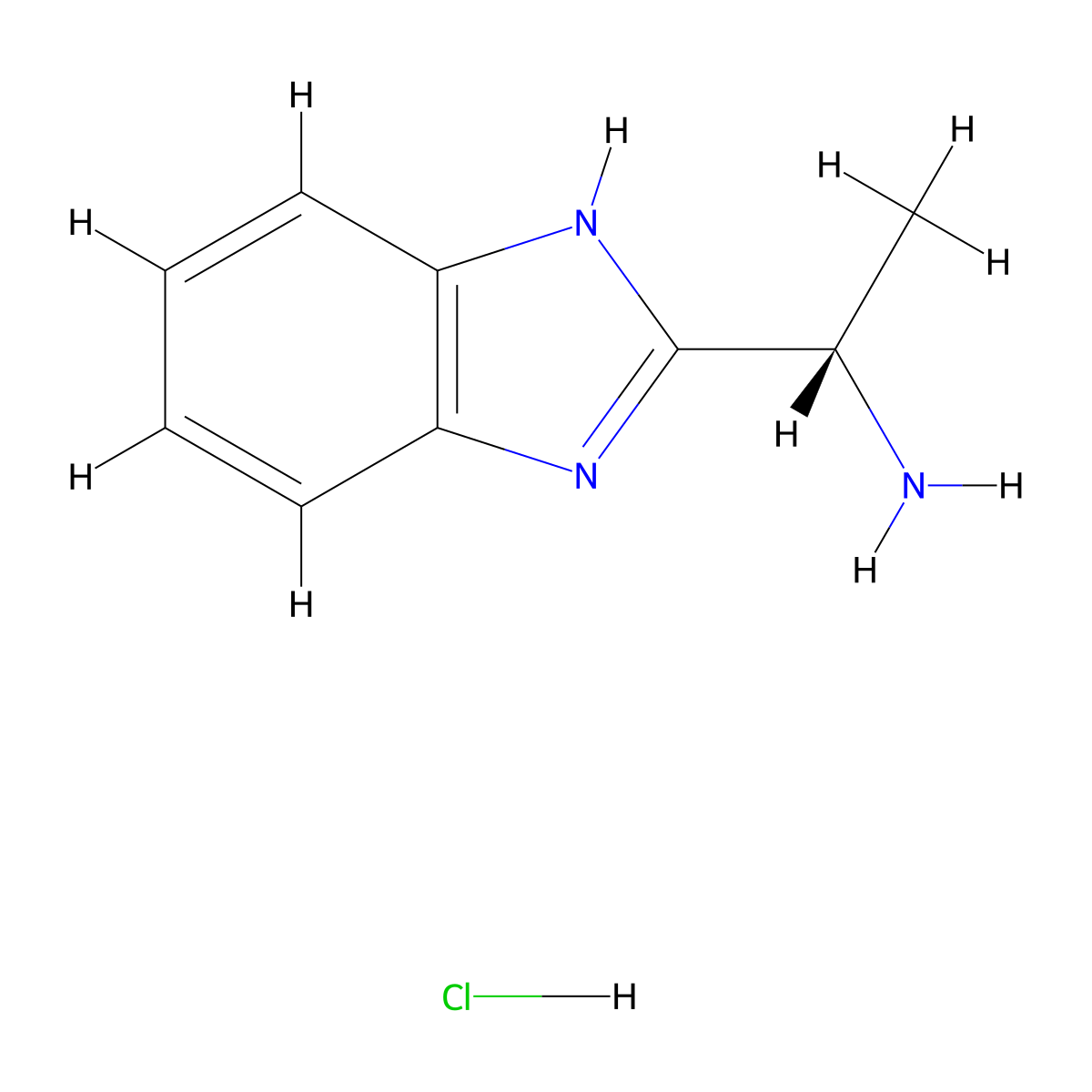 (S)-1-(1H-Benzimidazol-2-YL)ethylamine hydrochloride molecular structure, CAS 925689-54-9