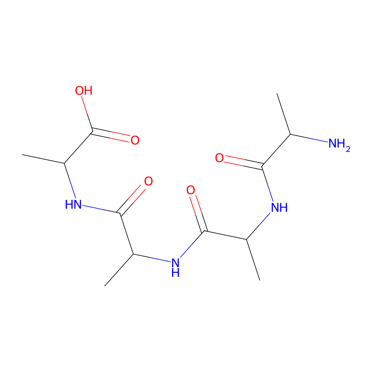 Alanyl-alanyl-alanyl-alanine molecular structure, CAS 926-79-4