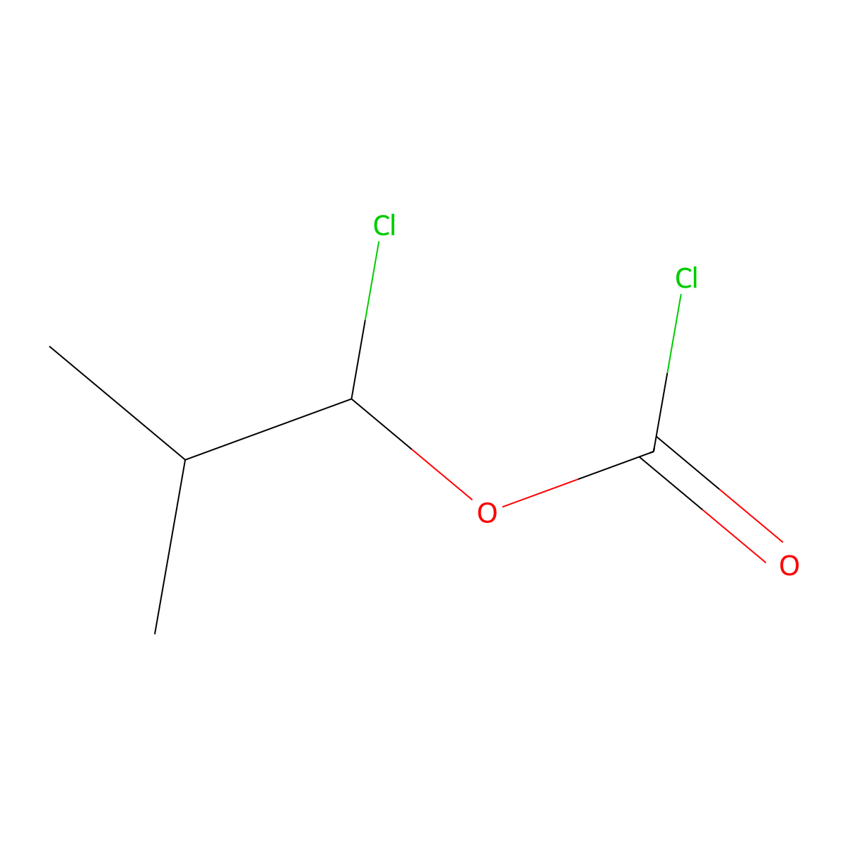 1-Chloro-2-Methylpropyl Chloroformate molecular structure, CAS 92600-11-8