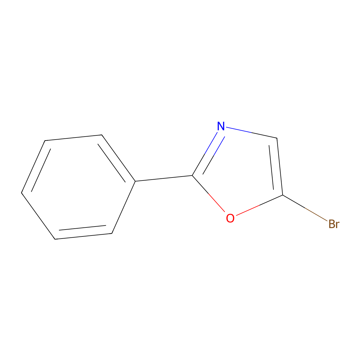 5-Bromo-2-phenyl-1,3-oxazole molecular structure, CAS 92629-11-3