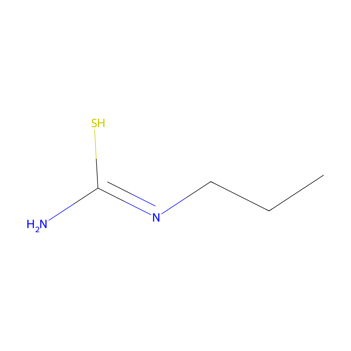N'-propylcarbamimidothioic acid molecular structure, CAS 927-67-3