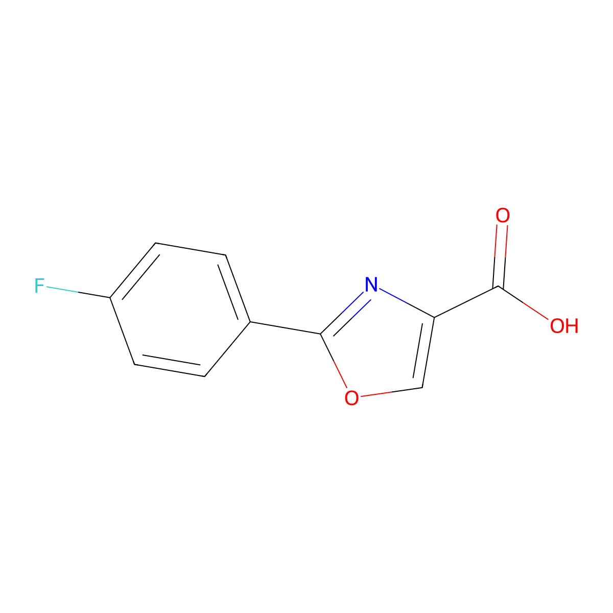 2-(4-Fluorophenyl)-1,3-oxazole-4-carboxylic acid molecular structure, CAS 927800-88-2