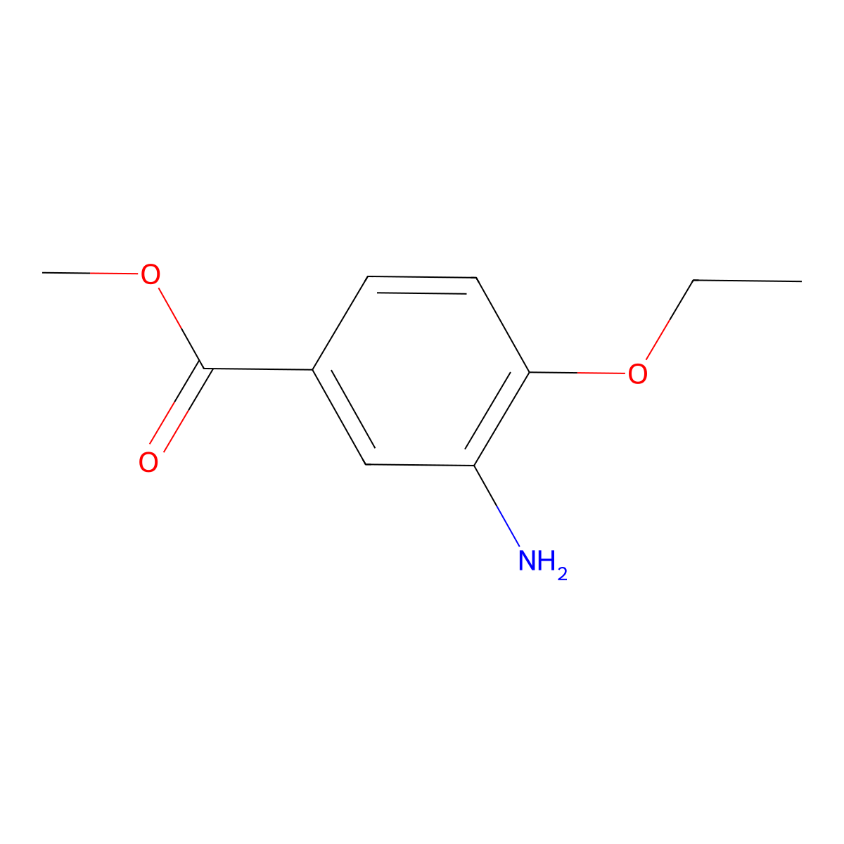 Methyl 3-amino-4-ethoxybenzoate molecular structure, CAS 927802-54-8