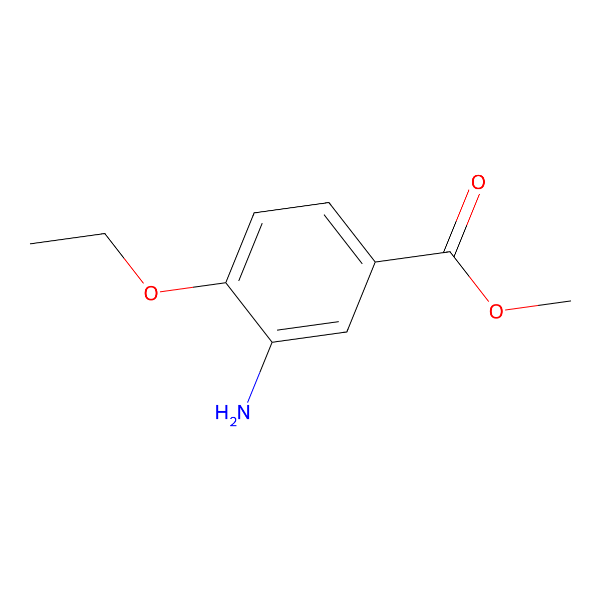 Methyl 3-amino-4-ethoxybenzoate molecular structure, CAS 927802-54-8