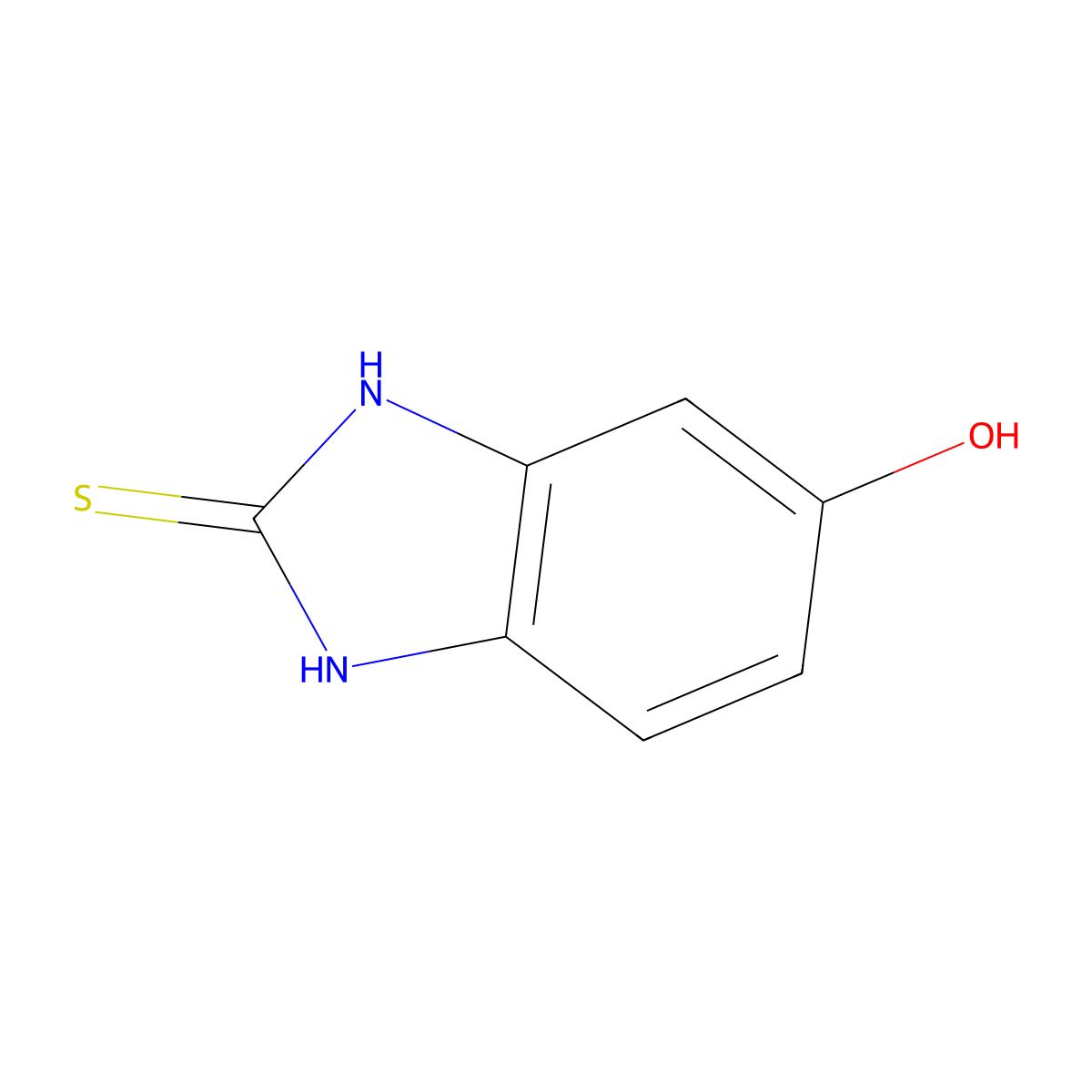 5-Hydroxy-1,3-dihydrobenzimidazole-2-thione molecular structure, CAS 92806-98-9