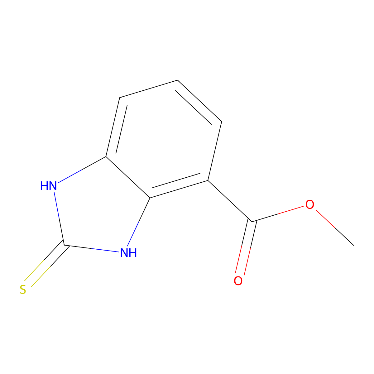 Methyl 2-mercapto-1H-benzo[d]imidazole-4-carboxylate molecular structure, CAS 92807-02-8