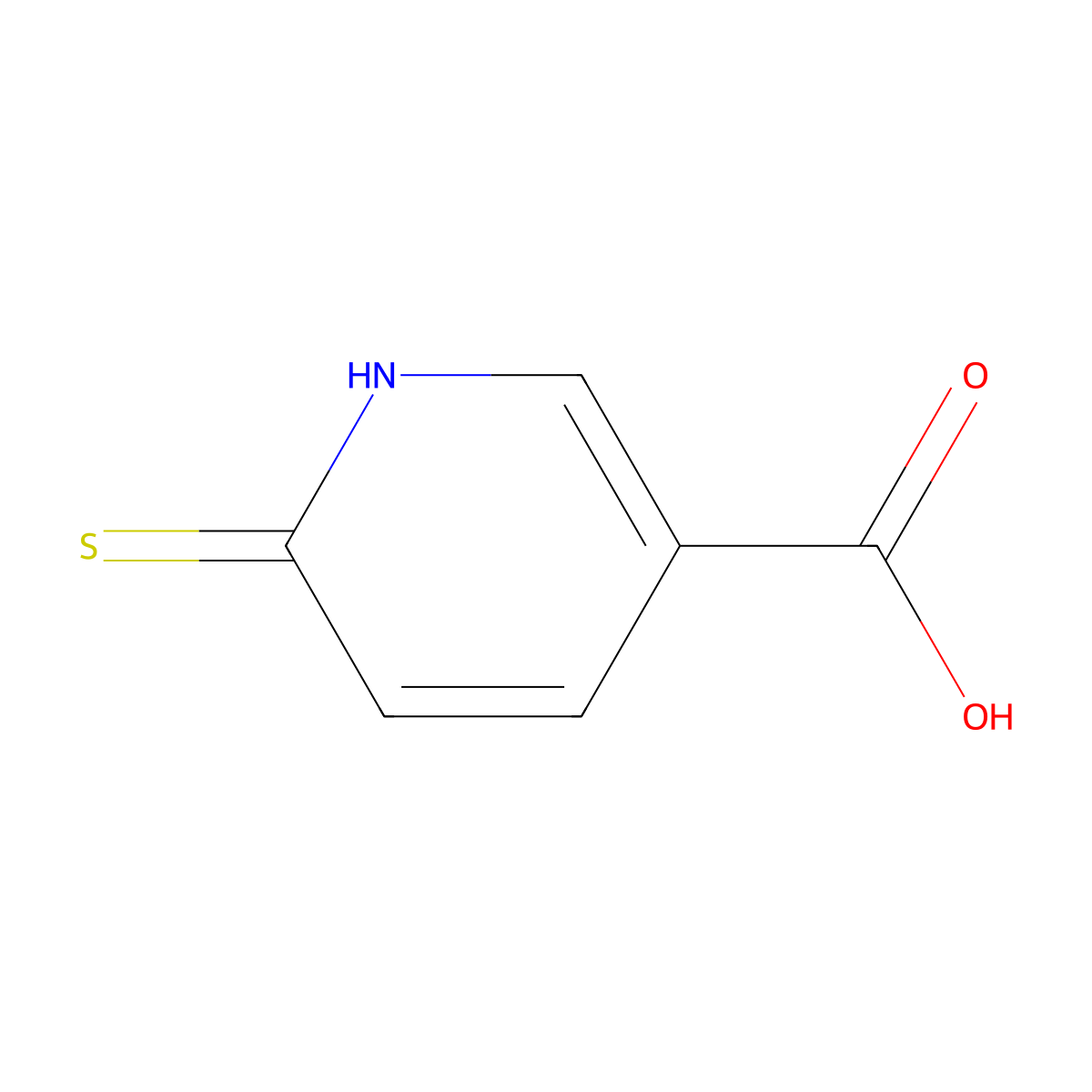 6-Mercaptonicotinic acid molecular structure, CAS 92823-43-3