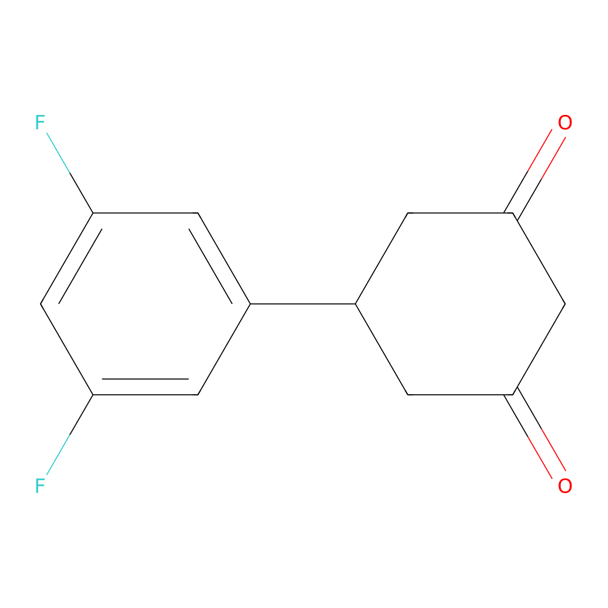 5-(3,5-Difluorophenyl)cyclohexane-1,3-dione molecular structure, CAS 928710-55-8