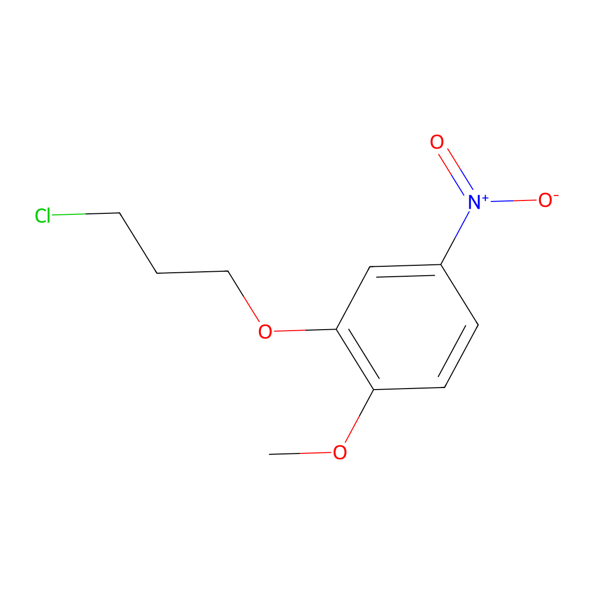 2-(3-Chloropropoxy)-1-methoxy-4-nitrobenzene molecular structure, CAS 92878-95-0