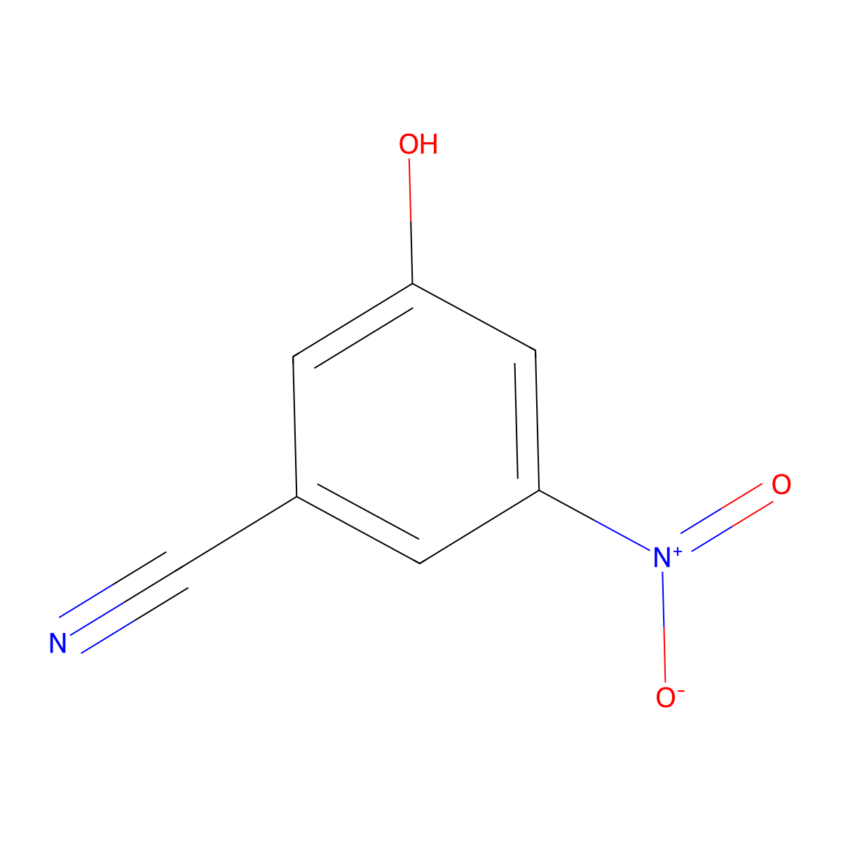 3-Hydroxy-5-nitrobenzonitrile molecular structure, CAS 929000-02-2