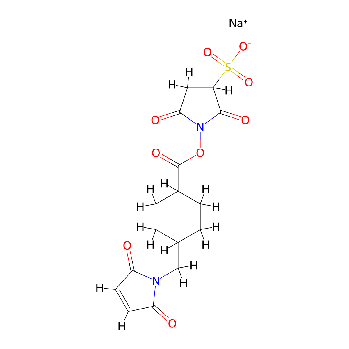 Sulfo-SMCC sodium molecular structure, CAS 92921-24-9
