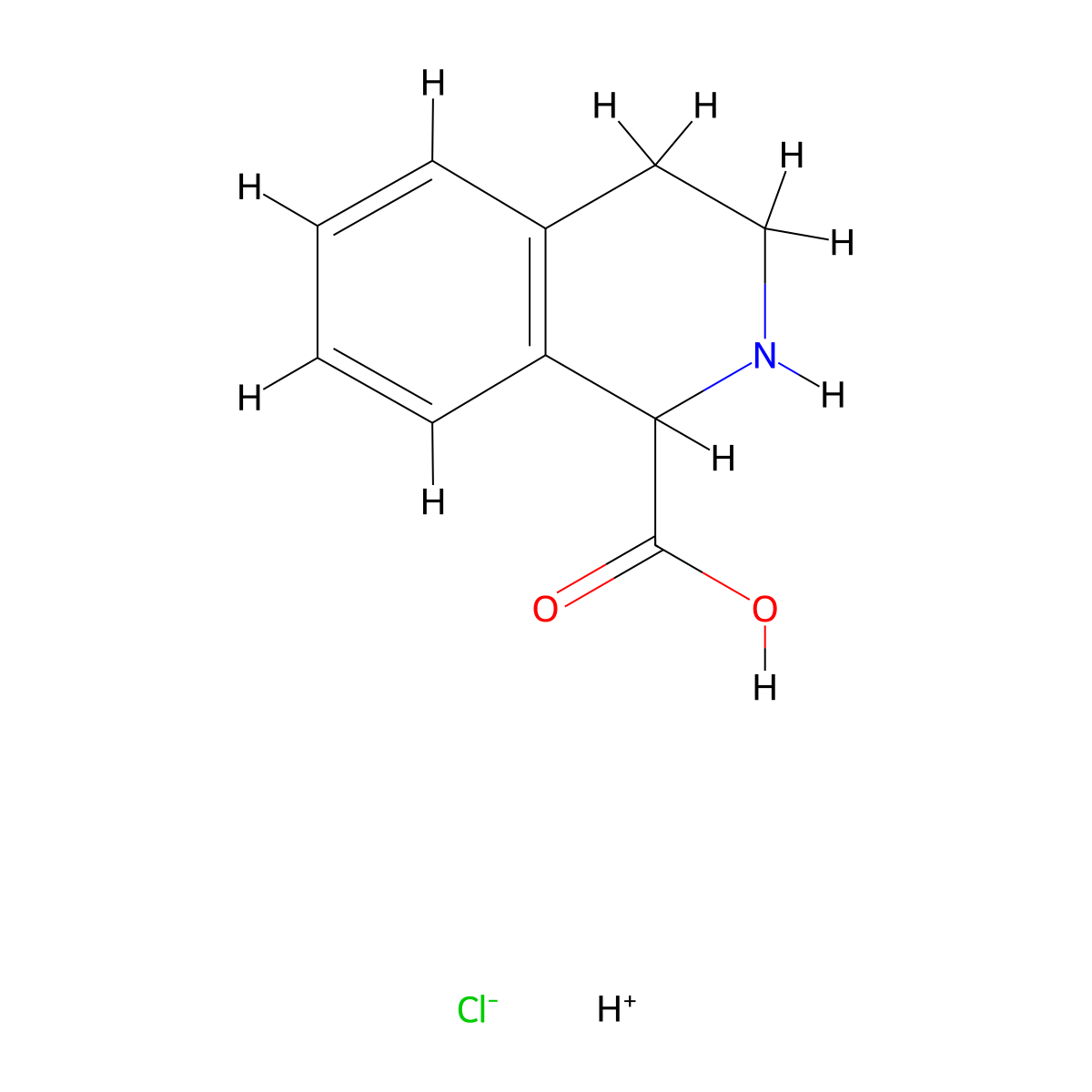 1,2,3,4-Tetrahydroisoquinoline-1-carboxylicacidhydrochloride molecular structure, CAS 92932-74-6