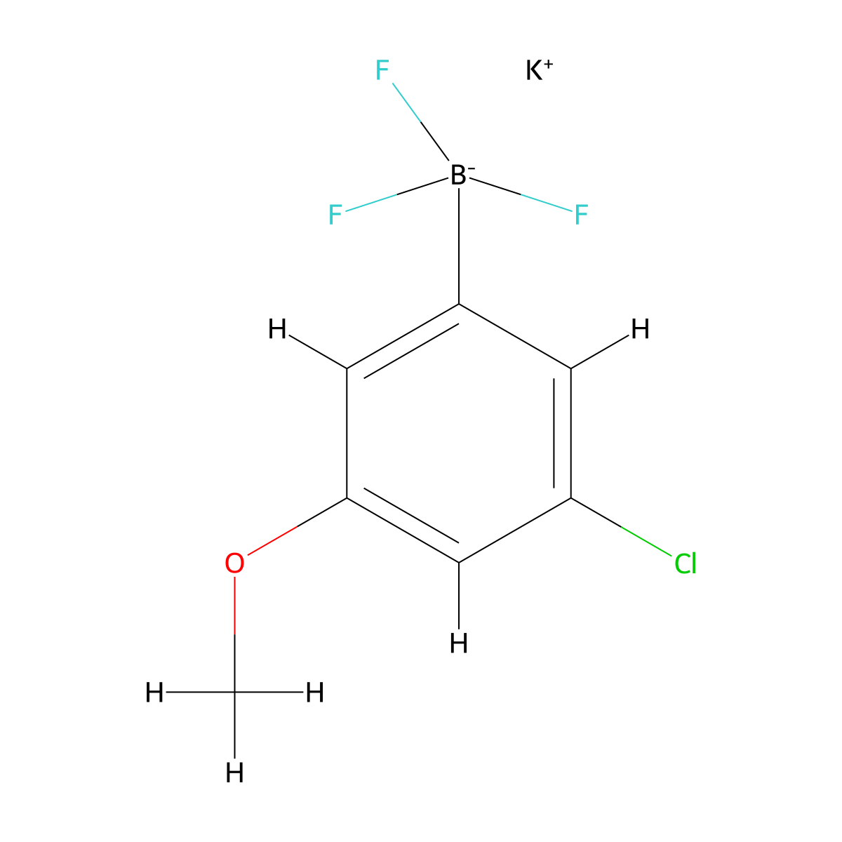 Potassium (3-chloro-5-methoxyphenyl)trifluoroborate molecular structure, CAS 929626-23-3