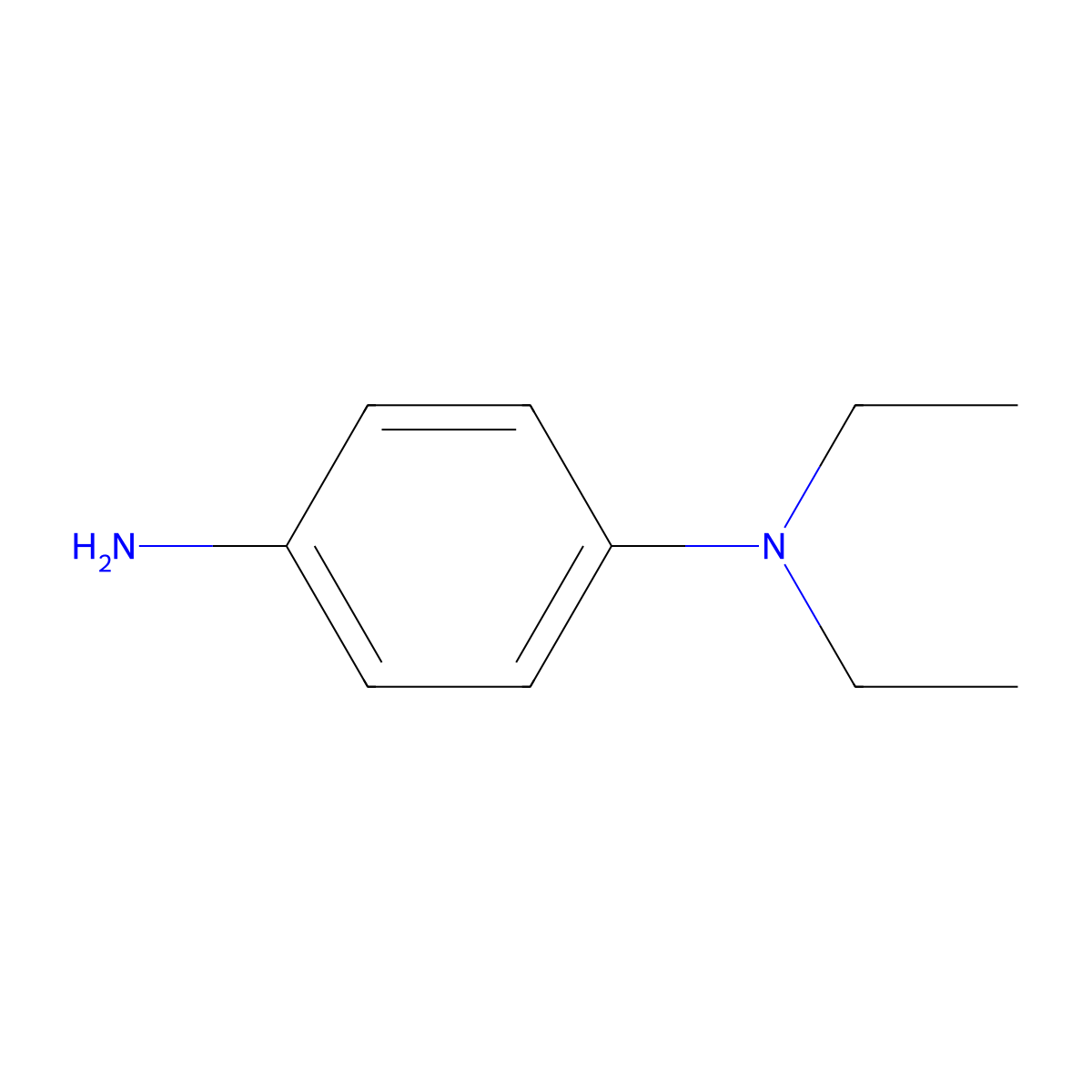 N,N-Diethyl-p-phenylenediamine molecular structure, CAS 93-05-0