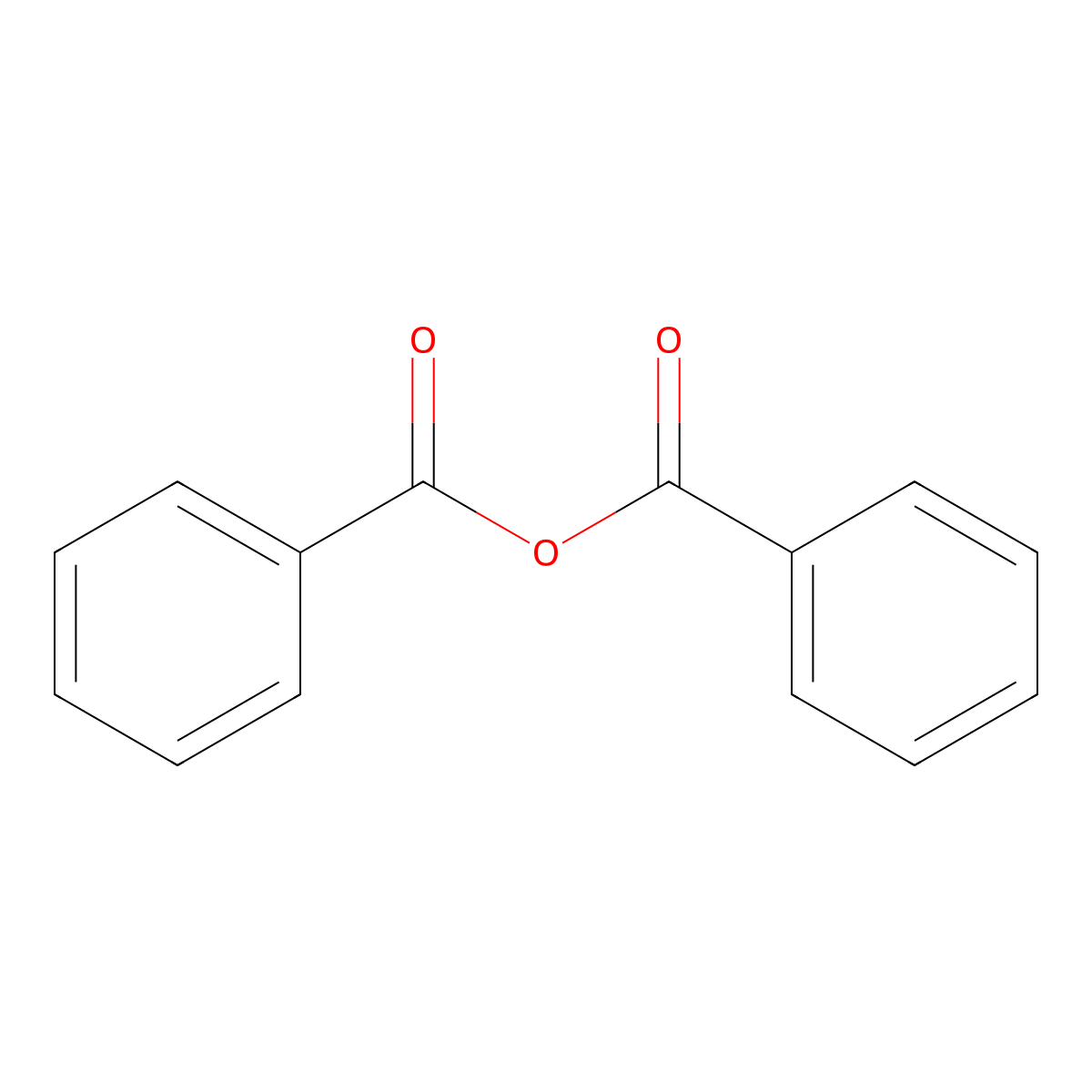 Benzoic anhydride molecular structure, CAS 93-97-0
