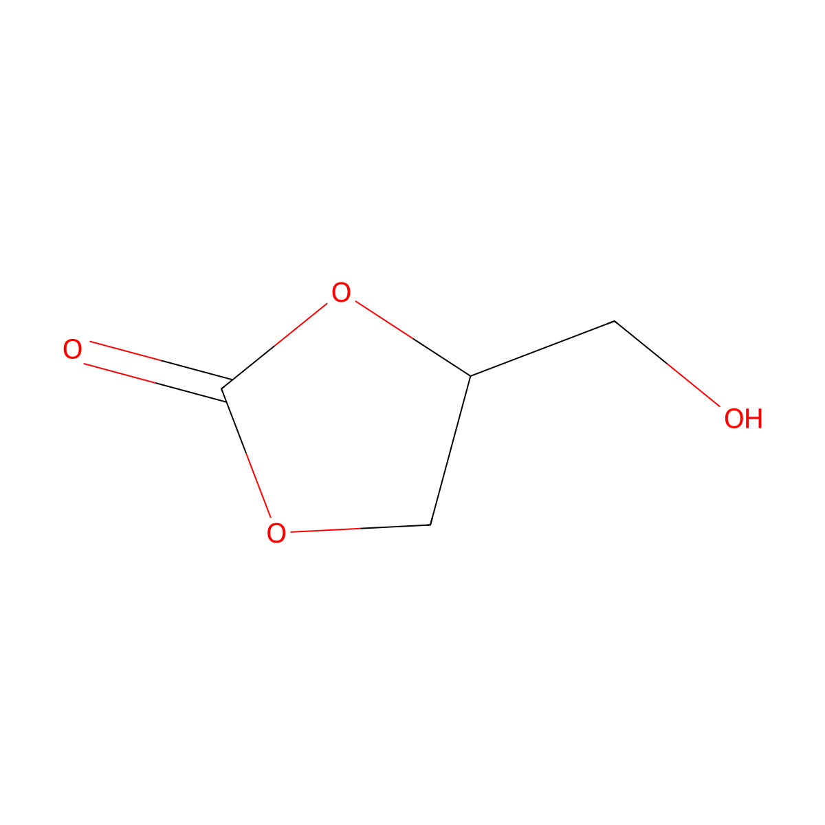 Glycerol carbonate molecular structure, CAS 931-40-8
