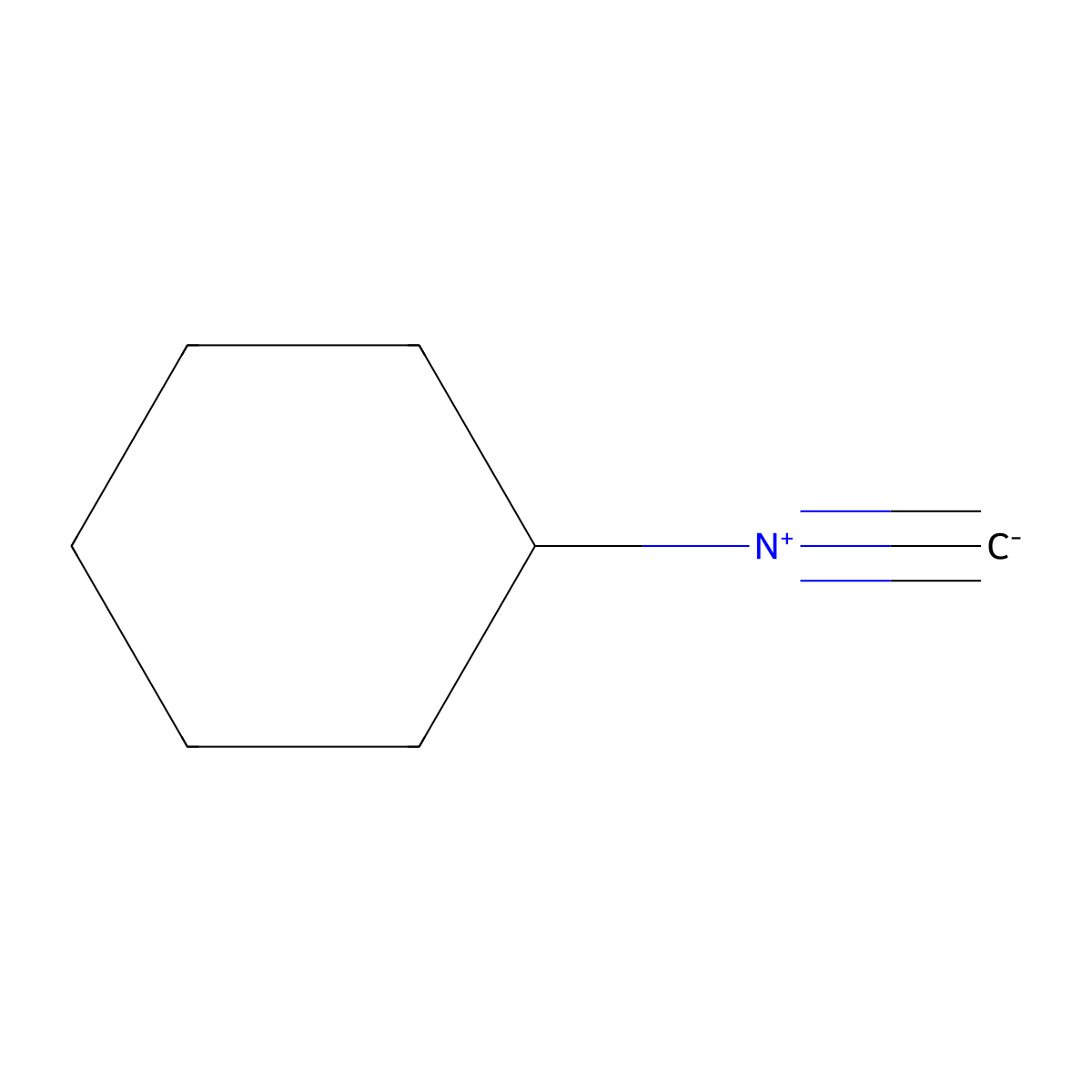 Cyclohexyl isocyanide molecular structure, CAS 931-53-3