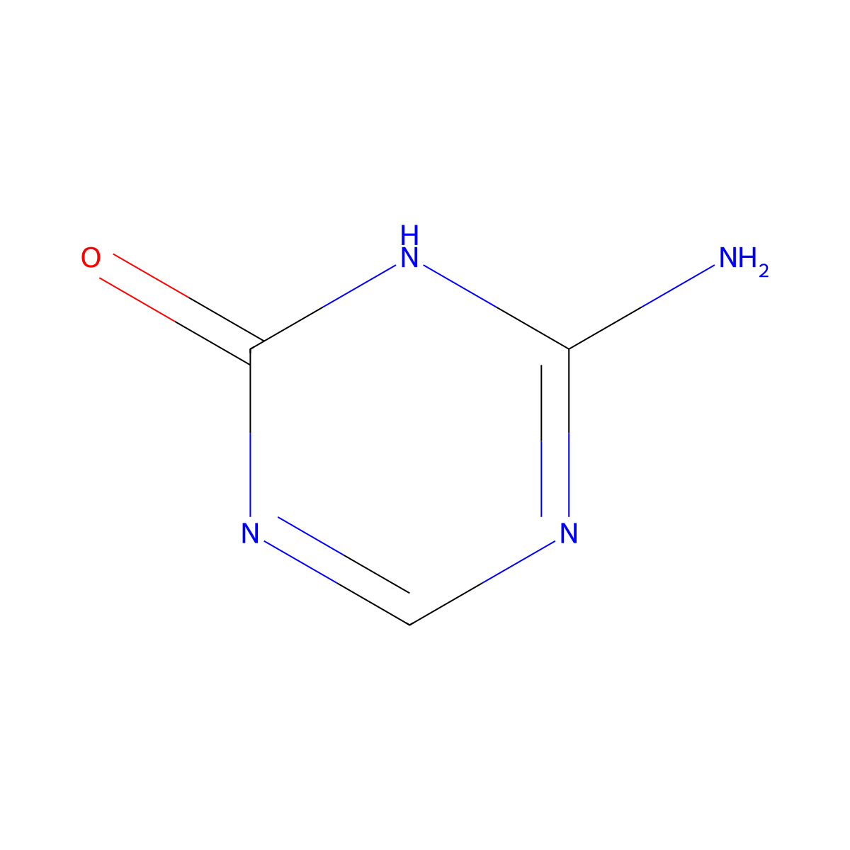 6-Amino-1,3,5-triazin-2(1H)-one molecular structure, CAS 931-86-2