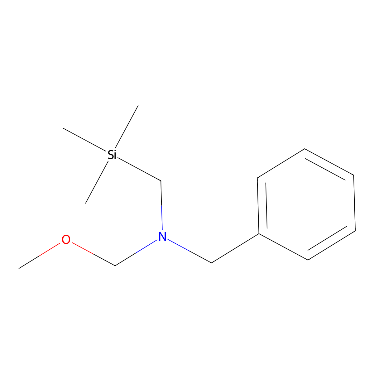Benzyl(methoxymethyl)((trimethylsilyl)methyl)amine molecular structure, CAS 93102-05-7