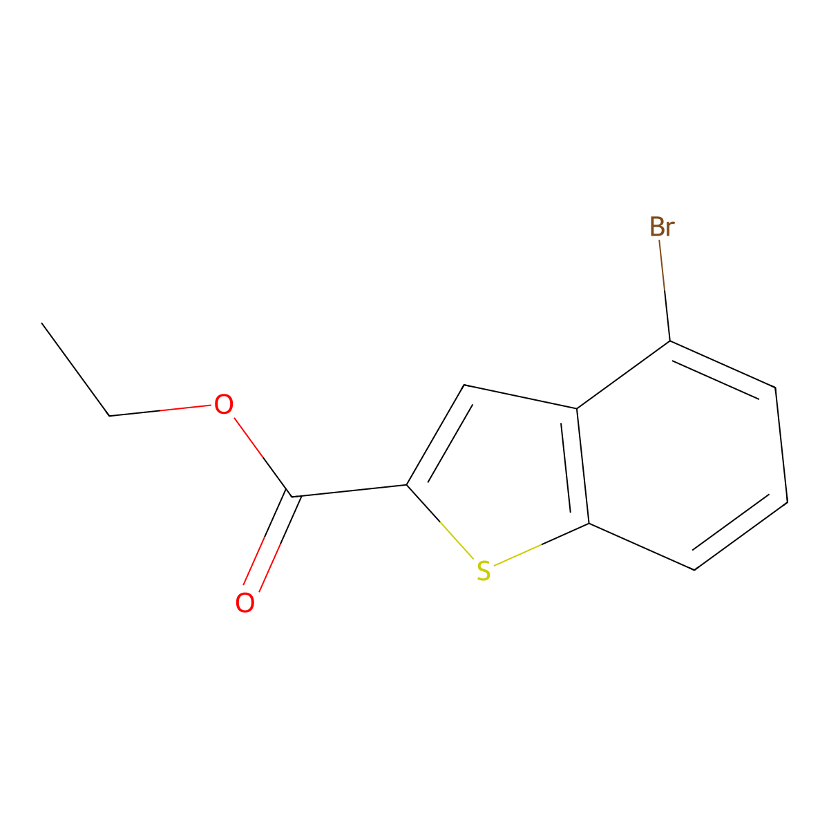 Ethyl 4-bromo-1-benzothiophene-2-carboxylate molecular structure, CAS 93103-82-3