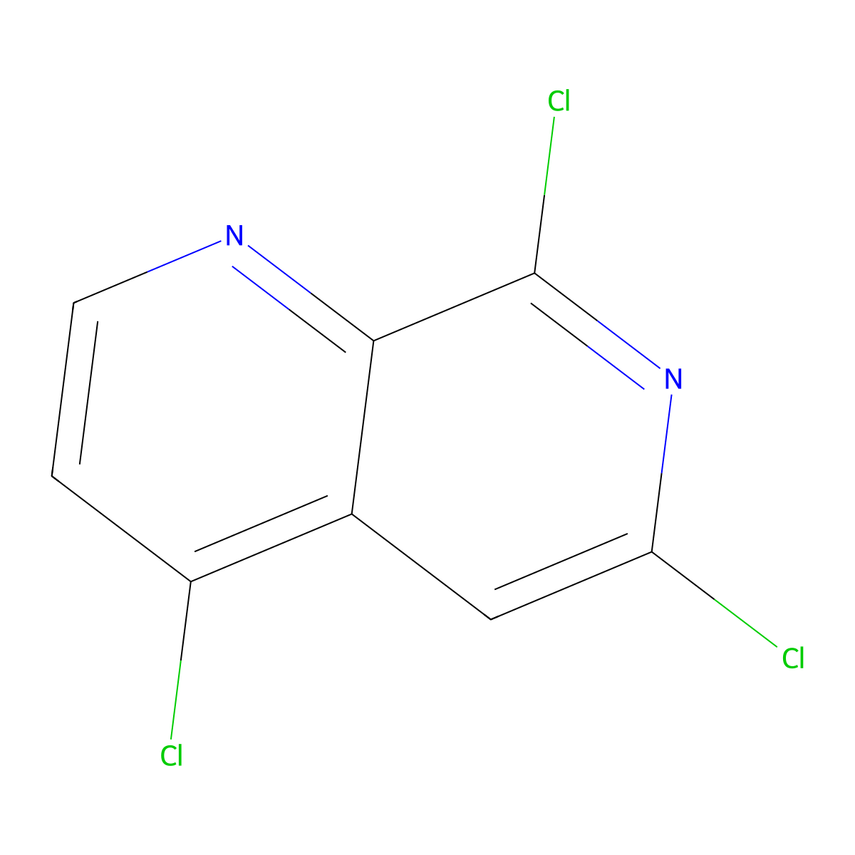 4,6,8-Trichloro-1,7-naphthyridine molecular structure, CAS 931100-02-6