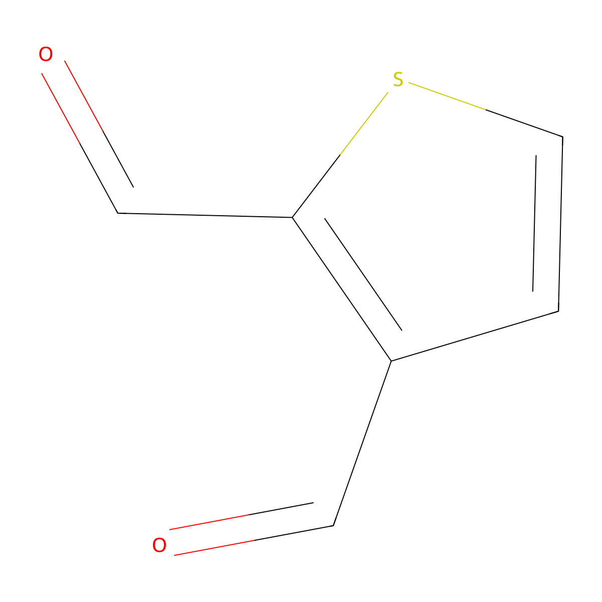 Thiophene-2,3-dicarbaldehyde molecular structure, CAS 932-41-2