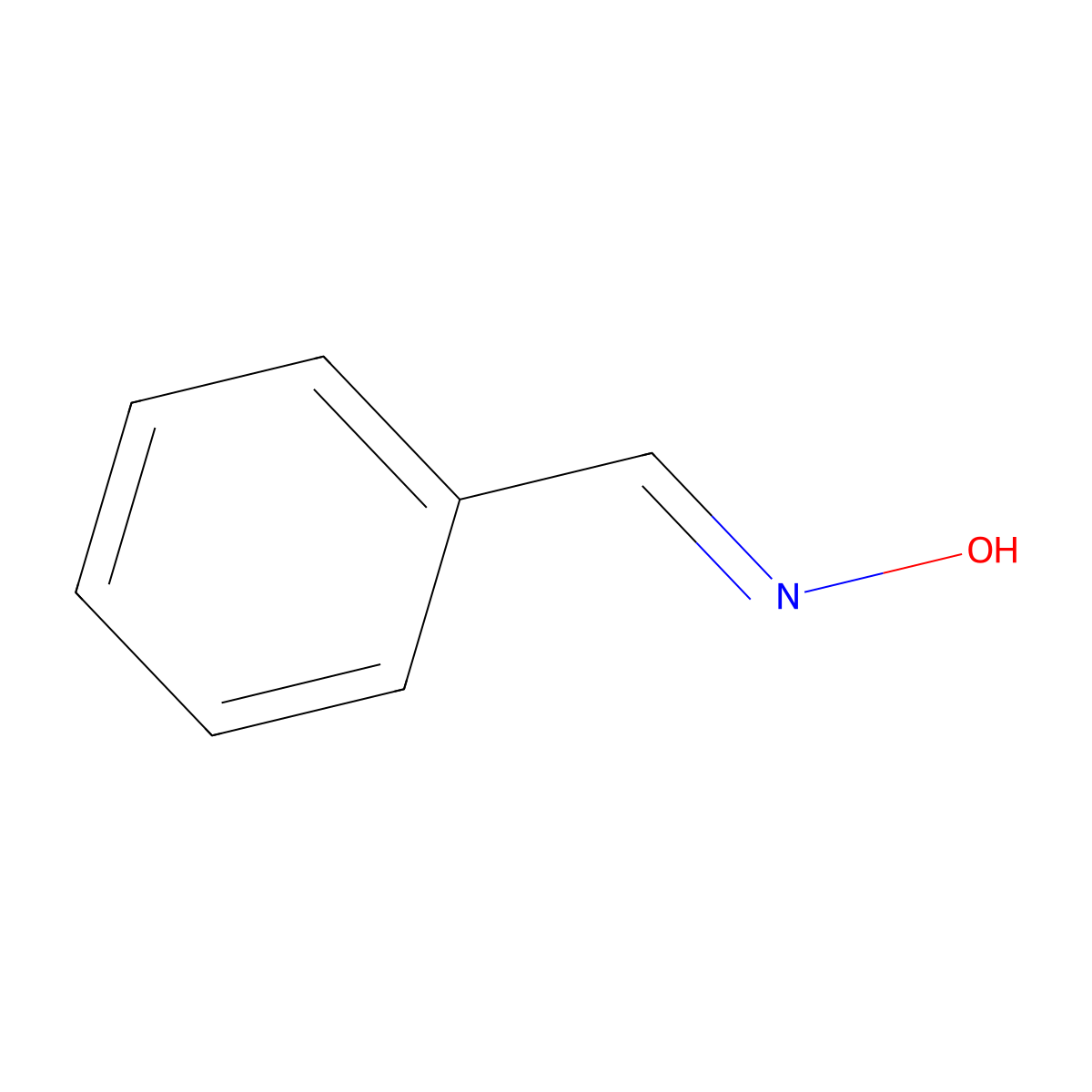 Benzaldehyde Oxime molecular structure, CAS 932-90-1
