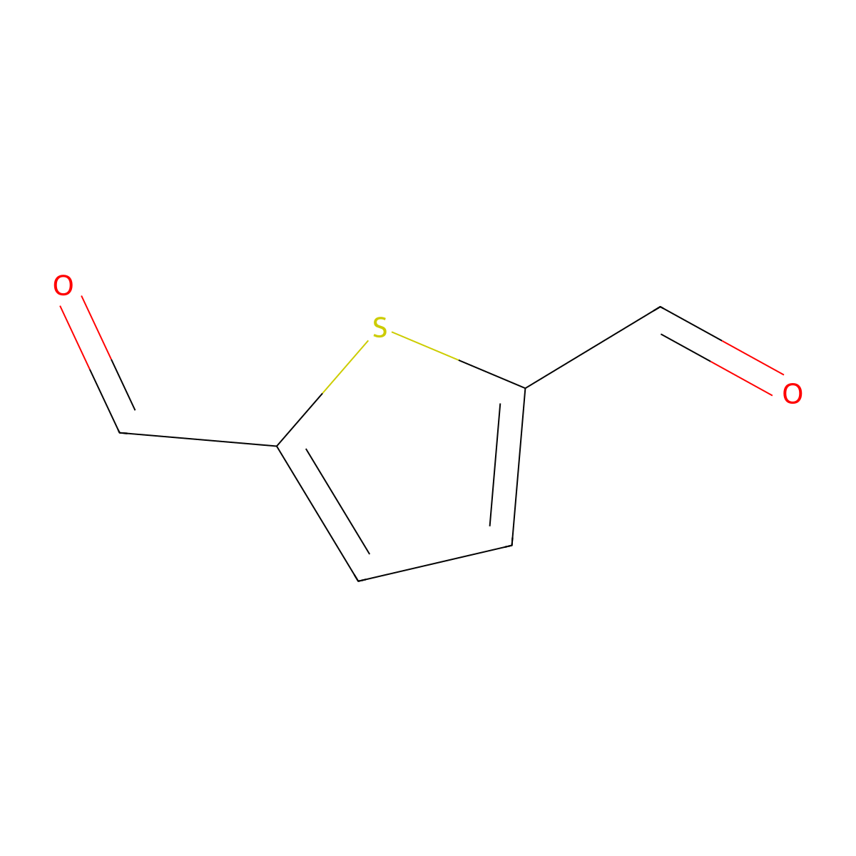 Thiophene-2,5-dicarbaldehyde molecular structure, CAS 932-95-6