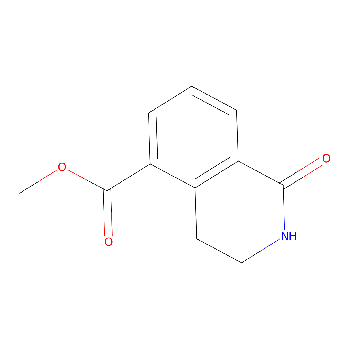 Methyl 1-oxo-1,2,3,4-tetrahydroisoquinoline-5-carboxylate molecular structure, CAS 93258-88-9