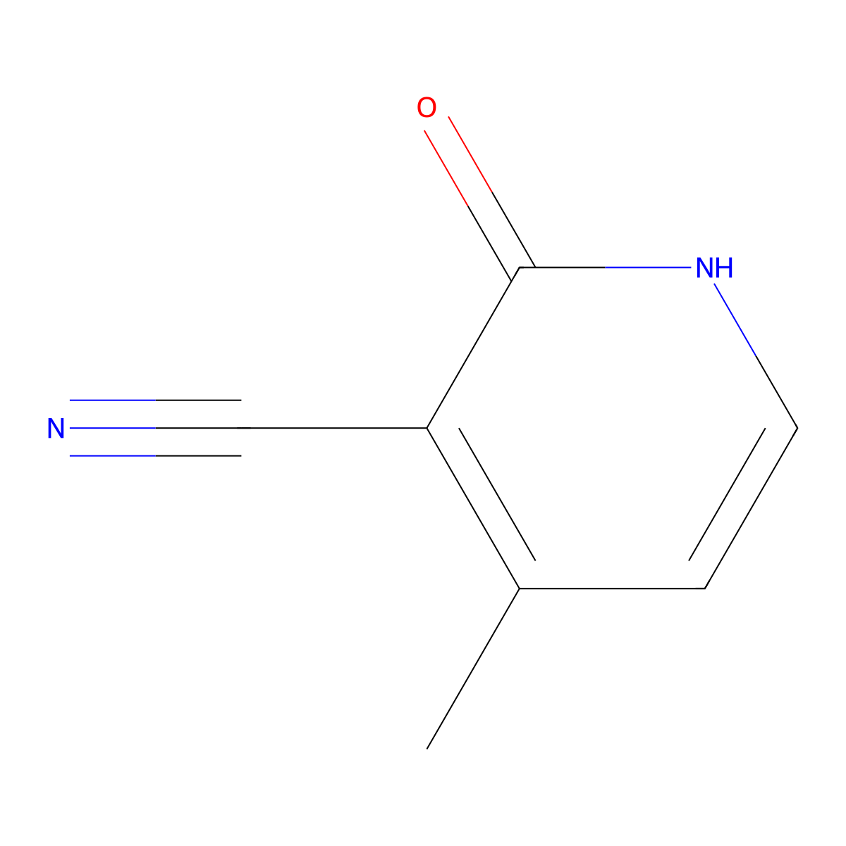 4-Methyl-2-oxo-1,2-dihydropyridine-3-carbonitrile molecular structure, CAS 93271-59-1