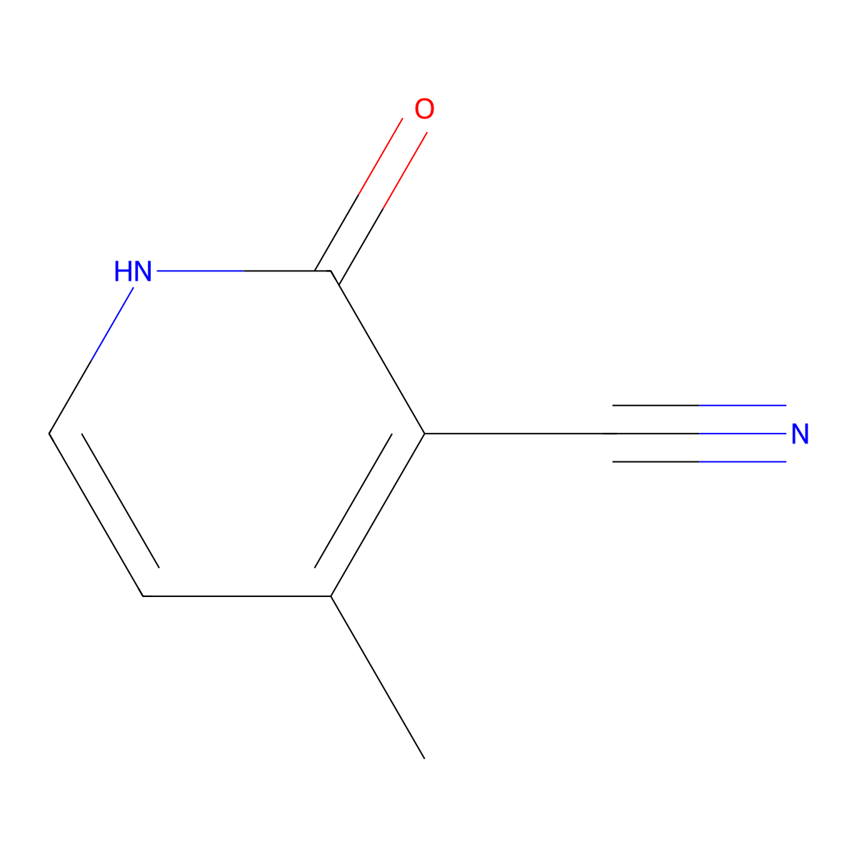 4-Methyl-2-oxo-1,2-dihydropyridine-3-carbonitrile molecular structure, CAS 93271-59-1