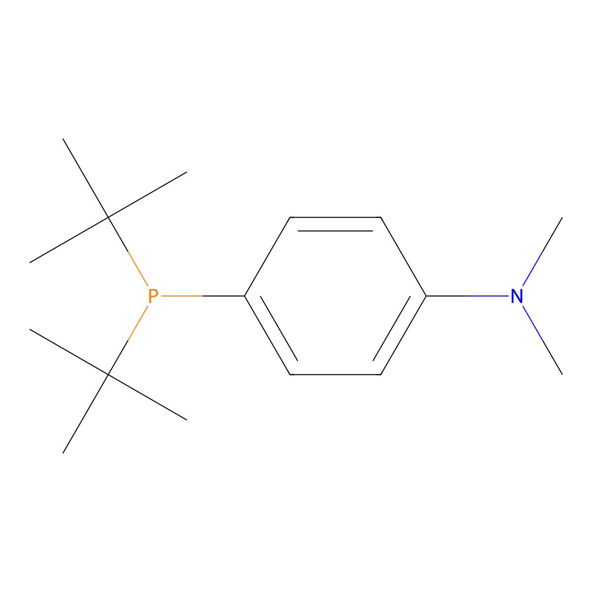 (4-(N,N-Dimethylamino)phenyl)di-tert-butyl phosphine molecular structure, CAS 932710-63-9