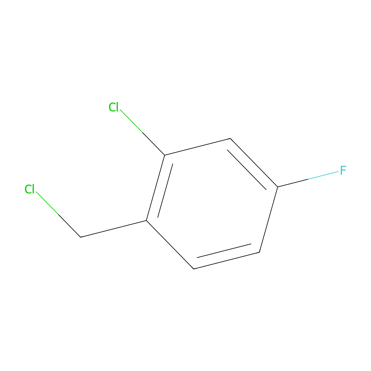 2-Chloro-1-(chloromethyl)-4-fluorobenzene molecular structure, CAS 93286-22-7