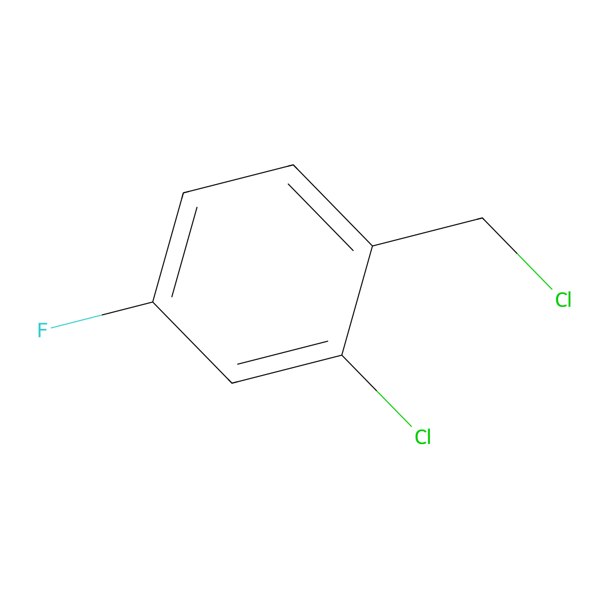 2-Chloro-1-(chloromethyl)-4-fluorobenzene molecular structure, CAS 93286-22-7